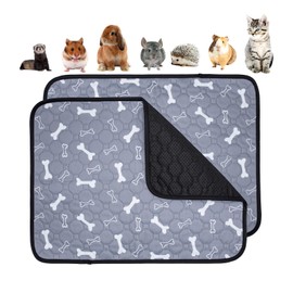 Wondfamiker Pet Cage-Liner Pee-pad Bedding-mat - for Small Animal Guinea Pig Bunny Hamsters Rabbit Chinchillas Rat Ferrets Hedgehogs Cat Dog Puppies 2 Packs (XL-Pattern(27.55x39.37in))