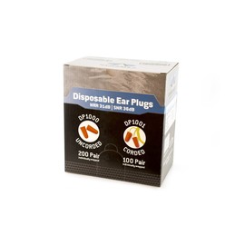 Pyramex Disposable Uncorded Earplugs 200 Per Box,Orange