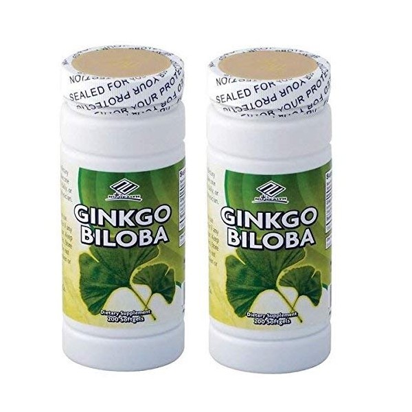 Ginkgo Biloba 60mg (200 Softgels) - 2 Bottles