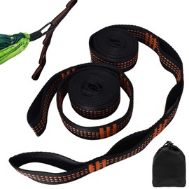 Adjustable Hammock Straps 2 Pack, Tree Swing Straps with 2 Black Buckles and a Storage Bag, Yoga Swing Hanging Belt Heavy Duty Extension Loop Suspension System for Tree Swing Camping Hammock