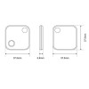 Unbranded Versatile Square Button Finder Smart Bluetooth Anti-Lost Device for