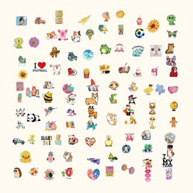 Kids Water Bottle Stickers 100Pcs, Cute Water Bottle Stickers, Vinyl Waterproof Stickers Laptop Cell Phone Skateboard Stickers Classroom Prize Stickers for Kids Teenagers