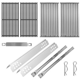 Grill Replacement Parts Kit for Charbroil Tru-Infrared 463642316 463644220 463632320 463675016 463632520 463245518 G362-2100-W1, 17" Grill Emitter Cooking Grate Heat Plate Shield Burner Crossover Tube