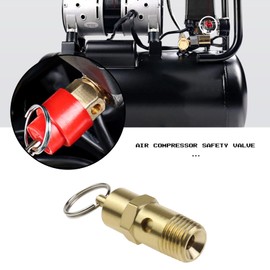 YINETTECH 1/4" BSP Air Compressor Safety Valve Pressure Regulator Heavy Duty Power Tools Accessories for Air Compressor Brass 10 Bar 145 PSI