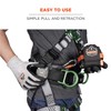 Ergodyne Squids 3002 Retractable Tool Lanyard with Locking Carabiner, Straps