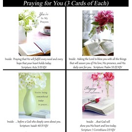 Praying for You Cards Premium 36 count Christian/Religious Greeting Card Assortment with Scipture