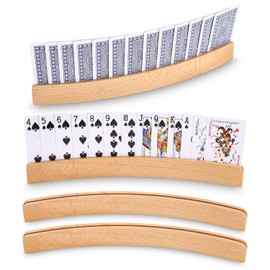 Children's Card Holder, Pack of 2 Playing Card Holder, Wooden Card Holder, Playing Card Holder, Card Holder, Children's Hands-Free Card Stand, Children's Playing Card Holder, Wood for Seniors
