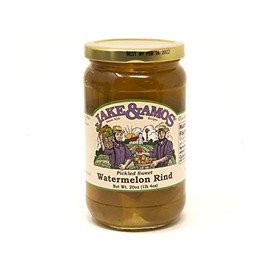 Jake & Amos Pickled Sweet Watermelon Rind- 2/20 oz. Jars