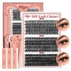 Higu clace Lash-Clusters-Kit, DIY-Lash-Extension-Kit with Lash Bond and Seal waterproof