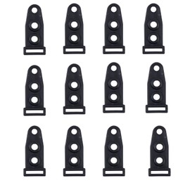 BRILLIANCE4U 3 Holes Tent Pole Male to Female Converter, Plastic Tent Feet Holder Buckles, Tent Hooks Guy Line Fasteners, Tent Pole Connectors 12 Pack