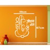 Lord Ganesha White Large Wall Sticker Size(59 67) cm
