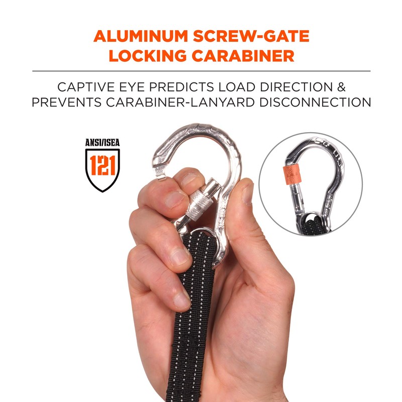 Ergodyne Squids 3100EXT Tool Lanyard with Single Carabiner and Adjustable