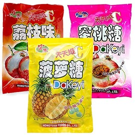Hong Yuan Lychee,Pineapple,Peach,Classic Hard Candy