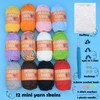 12 Pack Beginners Crochet Yarn Blue Green Pink Purple Yellow