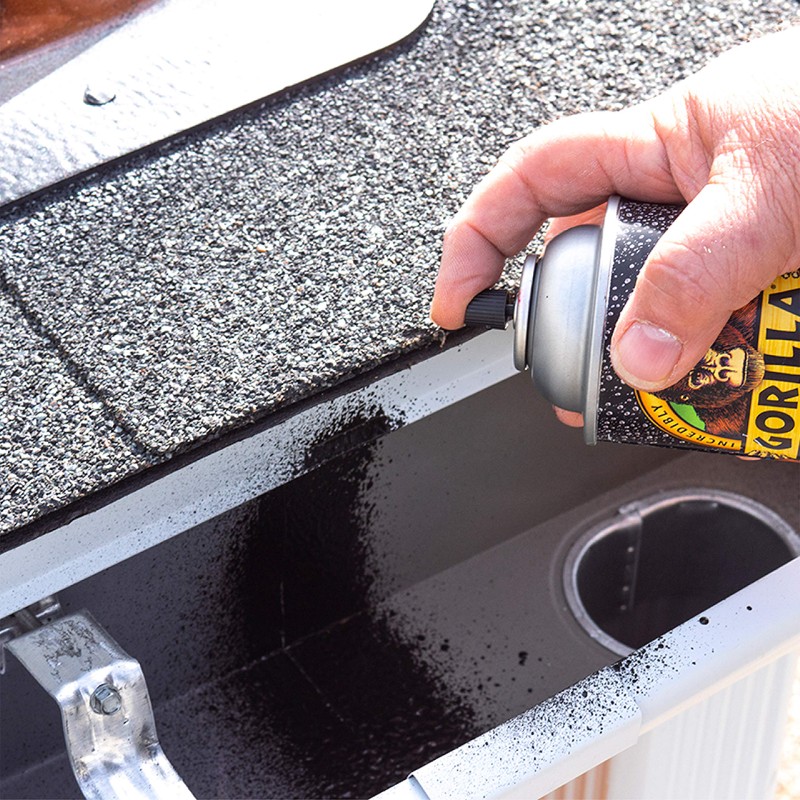 Gorilla Waterproof Patch & Seal Rubberized Sealant Spray, Black, 16