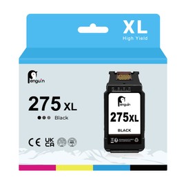 Penguin 275XL Black Ink Cartridge for Canon Pixma TR4725 TR4720 TS3720 TS3722 TS3500 TS3522 TS3520 TR4722 TR4700 Printer Remanufactured High-Yield for Canon 275 Ink pg-275 Ink pg275xl Noir 1-Pack