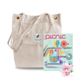 Corduroy Totes Bag for Women Girls, Kememo Shoulder Handbags Big Capacity Shopping Bag with Inner Pocket, Black+Beige