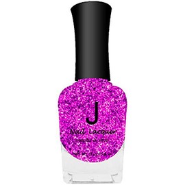 J Nail Polish #053 Glitter Pink (Pack of 1)