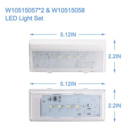 Cahuczlhoz Refrigerator LED Light Set For Whirlpool Kenmore Maytag W10515058 & W10515057
