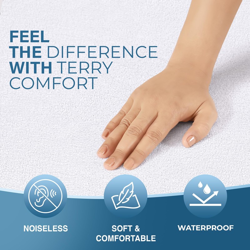 Utopia Bedding Waterproof Strap Mattress Protector Small Double Bed 120