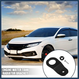 INFINAUTO Engine Water Tank Radiator Bracket Radiator Stay Mount Bracket and Washer Kit for Honda Civic 1996-2000 Aluminum Alloy Black 1 Set Auto Accessories Stylish Design