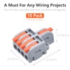 XALXMAW 10Pcs Lever Wire Connectors, 1 in 4 Out DIY