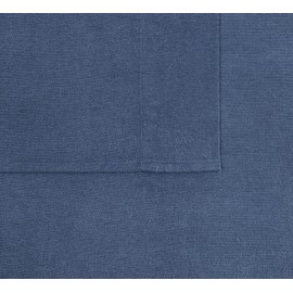 London Fog - Queen 4 Piece Sheet + Pillowcase Set - Solid Flannel Collection, 100% Cotton - Blue