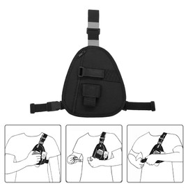 Joy Role 2Pack Radio Chest Harness Shoulder Radio Holster Chest Pack Adjustable Two-Way Radio Holster for Baofeng Motorola Retevis Walkie Talkies