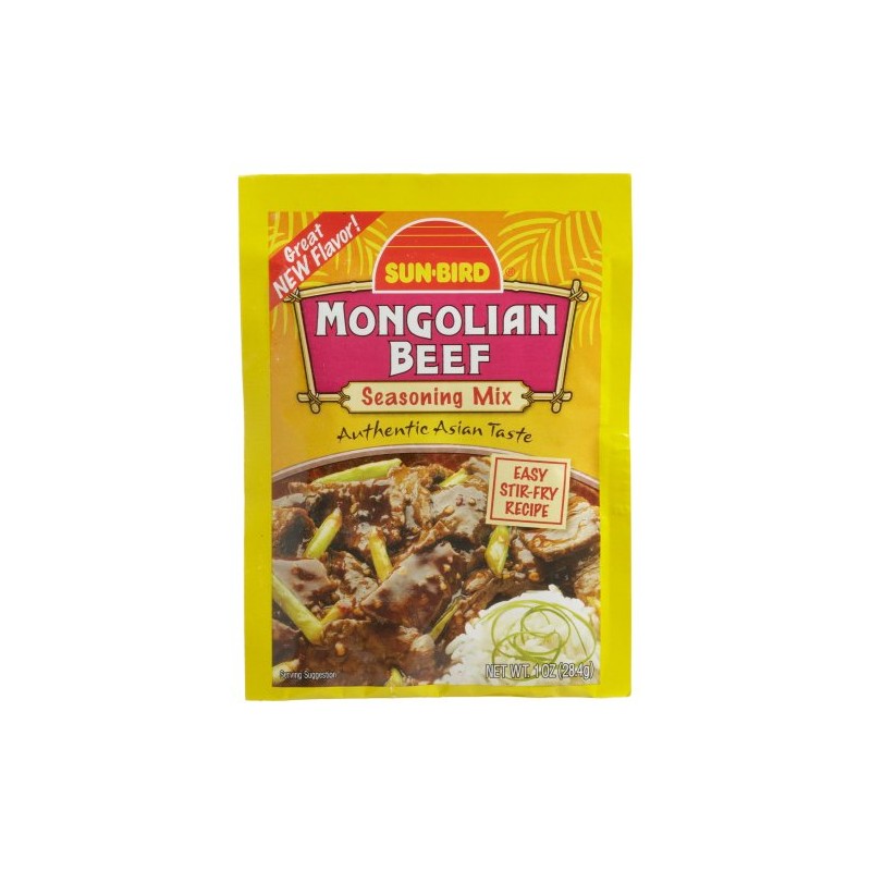 Sun Bird Seasoning Mix, Mongolian Beef, 1-Ounce Packets (Pack of