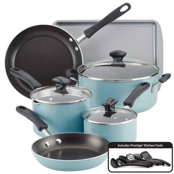 Farberware Cookstart DiamondMax Nonstick Cookware/Pots and Pans Set, Dishwasher Safe,
