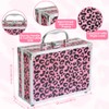 Anpro Estuche De Maquillaje Doble Plegable Leopord Todo En Uno