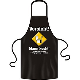 Rahmenlos Lustige Grillschürze Kochschürze Schürze Vorsicht Mann kocht