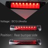 ZDEERAOTO Smoked Lens LED 3rd Third Brake Light Replacement for