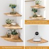 Conamily Corner Shelf, Solid Oak Wood Floating Corner Shelf Wall