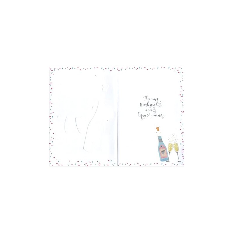 Open Anniversary Card - Couple Wedding Anniversary - Size:19.5cm x