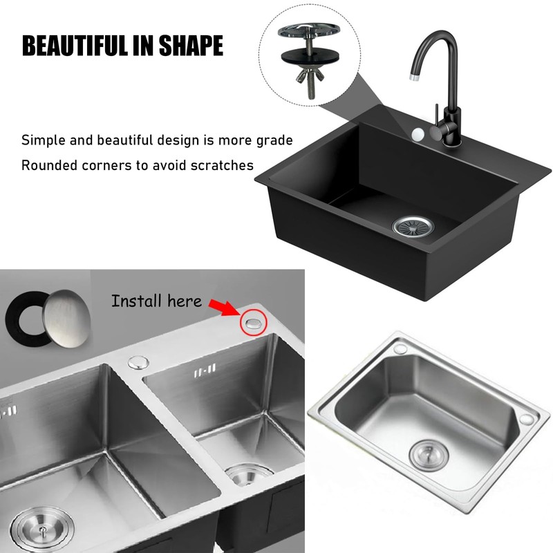 Ulifebetter Kitchen Sink Hole Cover, 2in Kitchen Sink Cover Plate