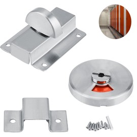 Yuecoom Bathroom Toilet Bolt Door Lock, Toilet Door Lock Twist Latch Stainless Steel Display Door Lock Free/Occupied Display with Screw Connection for Bathroom Toilet Public Toilets