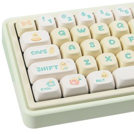 Hyekit - Teclas PBT para teclado mecánico, 143 teclas, teclado de pato de picnic, sublimación, lindas teclas, perfil MOA, teclas personalizadas para interruptores Cherry Gateron MX, para Mac Windows y