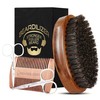 Beardilizer Beard Brush Kit, 100% Pure Boar Bristle Brush, Luxury
