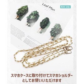 [$ole only] Sole-only Neck Strap, Smartphone Shoulder Cross-body Style, Smartphone Fall Prevention Strap, Replacement, Women's, Fashionable, Gold, Silver, Pink, Black, White, Brown, 47.2 inches (120