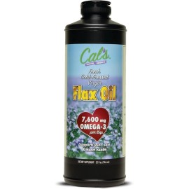 Pure Cal's Flax Oil Organic Pure Essential Cold-Pressed Flaxseed Oil  32 oz