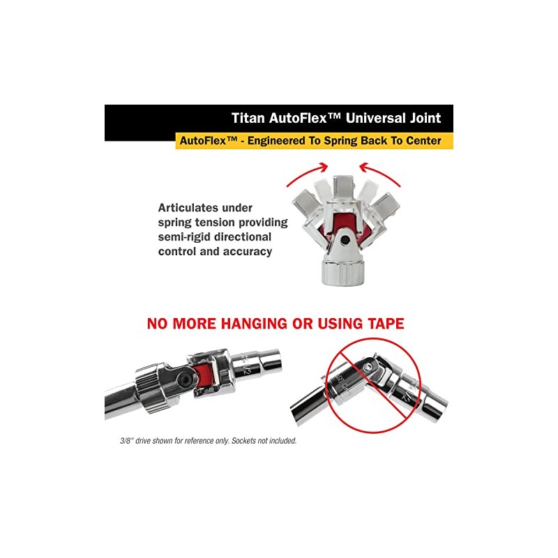 Titan 85508 1/2-Inch Drive Auto Flex Universal Joint