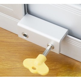 WANLIAN Adjustable Sliding Window Locks, Aluminum Alloy Door Frame Security Lock with Keys and Protective Gaskets for Baby Child Elderly Home Pet Safety Home and Office