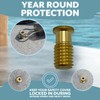 Poolzilla 10 Pack Pool Safety Cover Threaded Brass Insert Screw