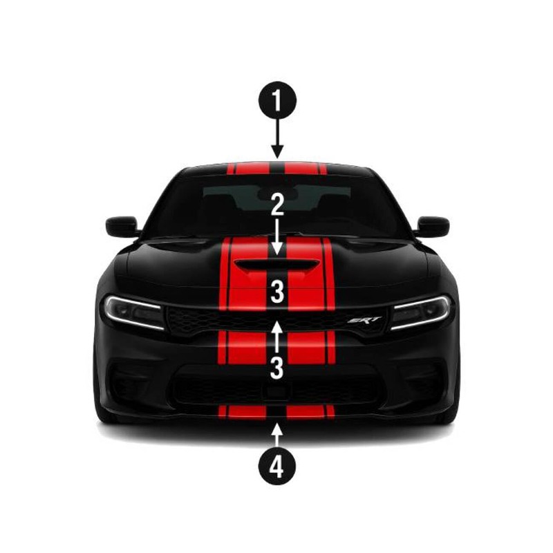 Fusion Decals Racing Stripes with Self Healing Premium Wrap