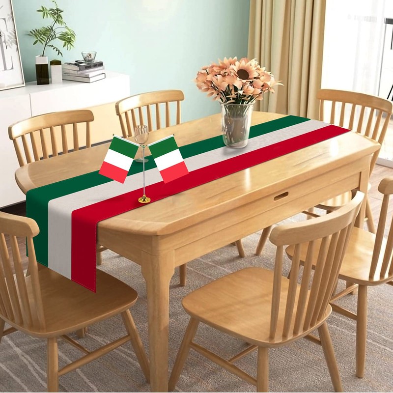 Nepnuser Italy Table Runner for Italian Themed Party Decoration Home