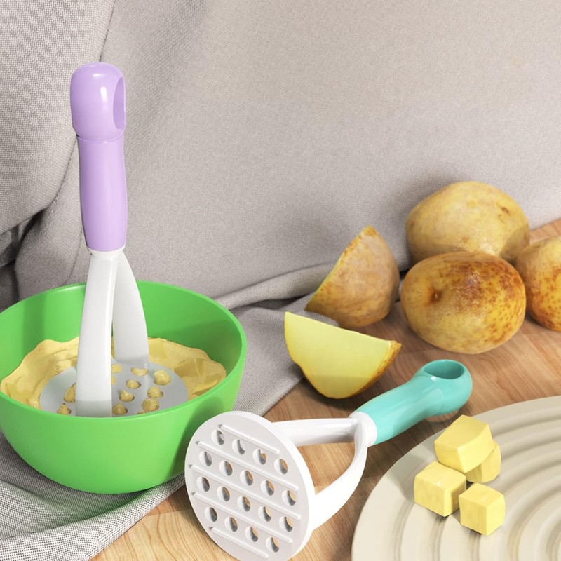 Hand Press Potato Masher Ricer, Smooth Mashed Potatoes Crusher, Kitchen