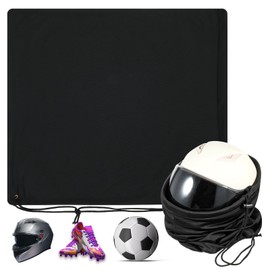 Black Helmet Bag Microfiber Lightweight Welding Motorcycle Helmet Storage Carrying Bags for Sport Riding Travel, with Drawstring Locking