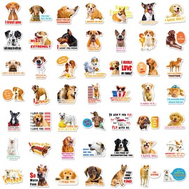 100 Pieces Funny Funny Dog Stickers Set, Cute Dog Stickers, Waterproof Vinyl Stickers, Aesthetic Stickers for Dog Lovers (Dog Shape)