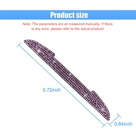 4PCS Bling Car Door Handle Scratch Protective Stickers, Rhinestone Anti-Collision Car Exterior Decoration Strip, Auto Side Rearview Mirror Edge Safety Guard, Universal Vehicle Accessory (Pink)